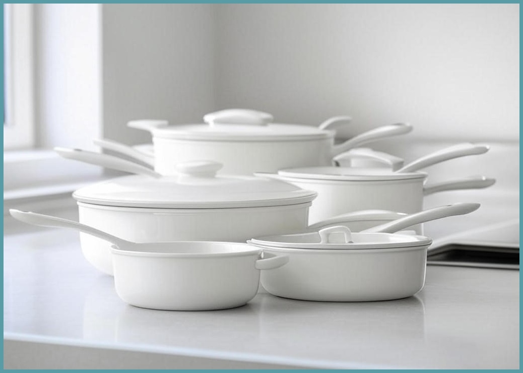 OYEAH 5종 세트다기능 탈착식 손잡이 냄비 세트, 흰색, 5종세트, 1개