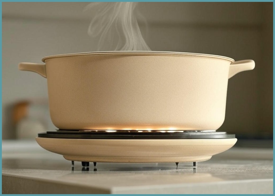 모리다인 IH 직화 인덕션 정담은 가마솥 3중 뚝배기 냄비, 1개, 2-3인용 베이지, 19cm