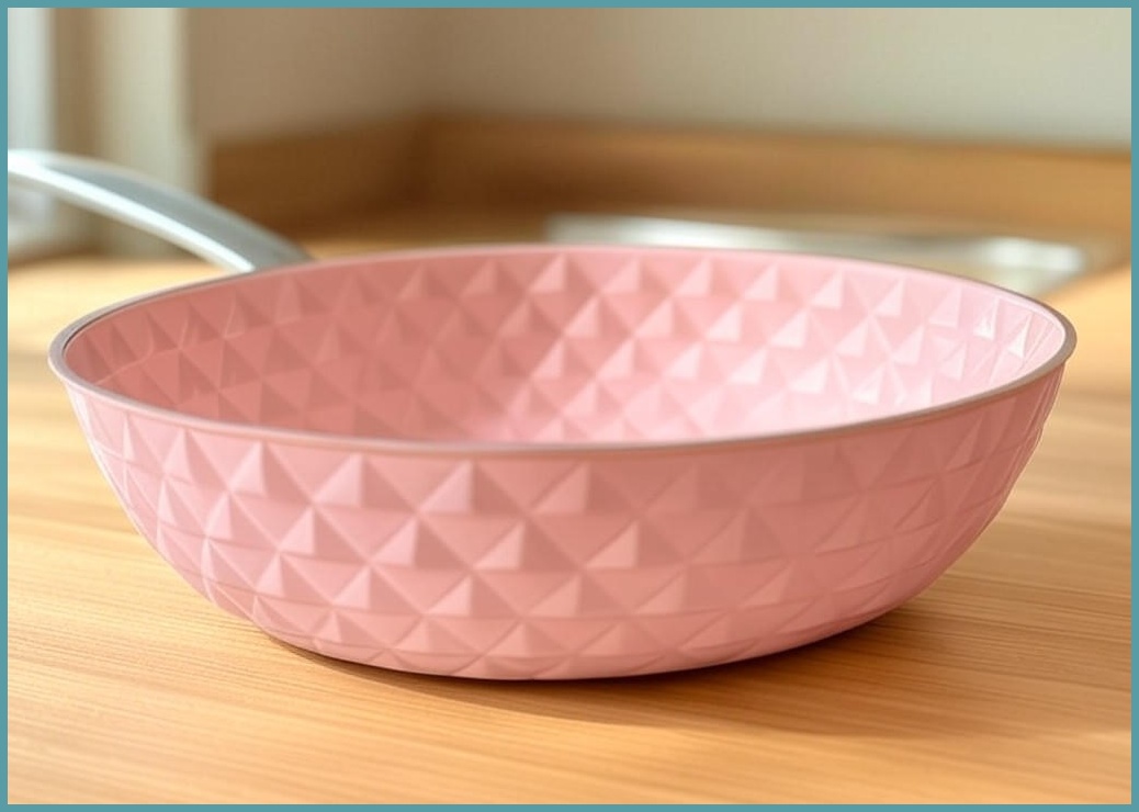 키친아트 본 우드 파스텔핑크 다이아 프라이팬